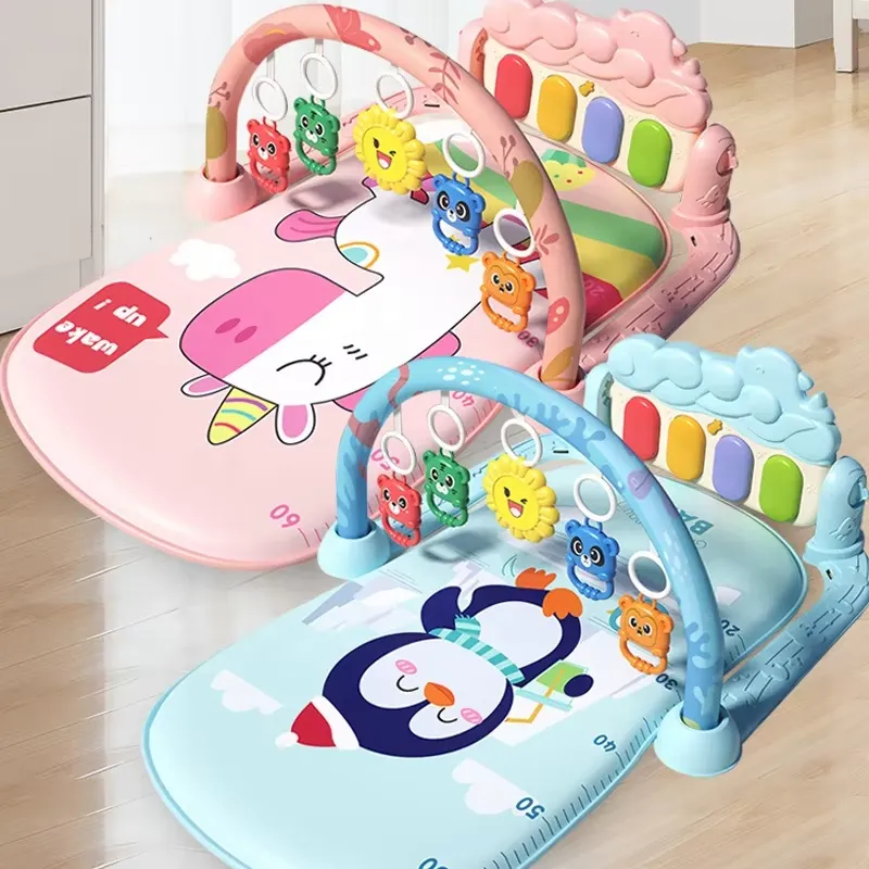 Kids Toys New Born - سجادة ألعاب للأطفال مع بيانو، بساط