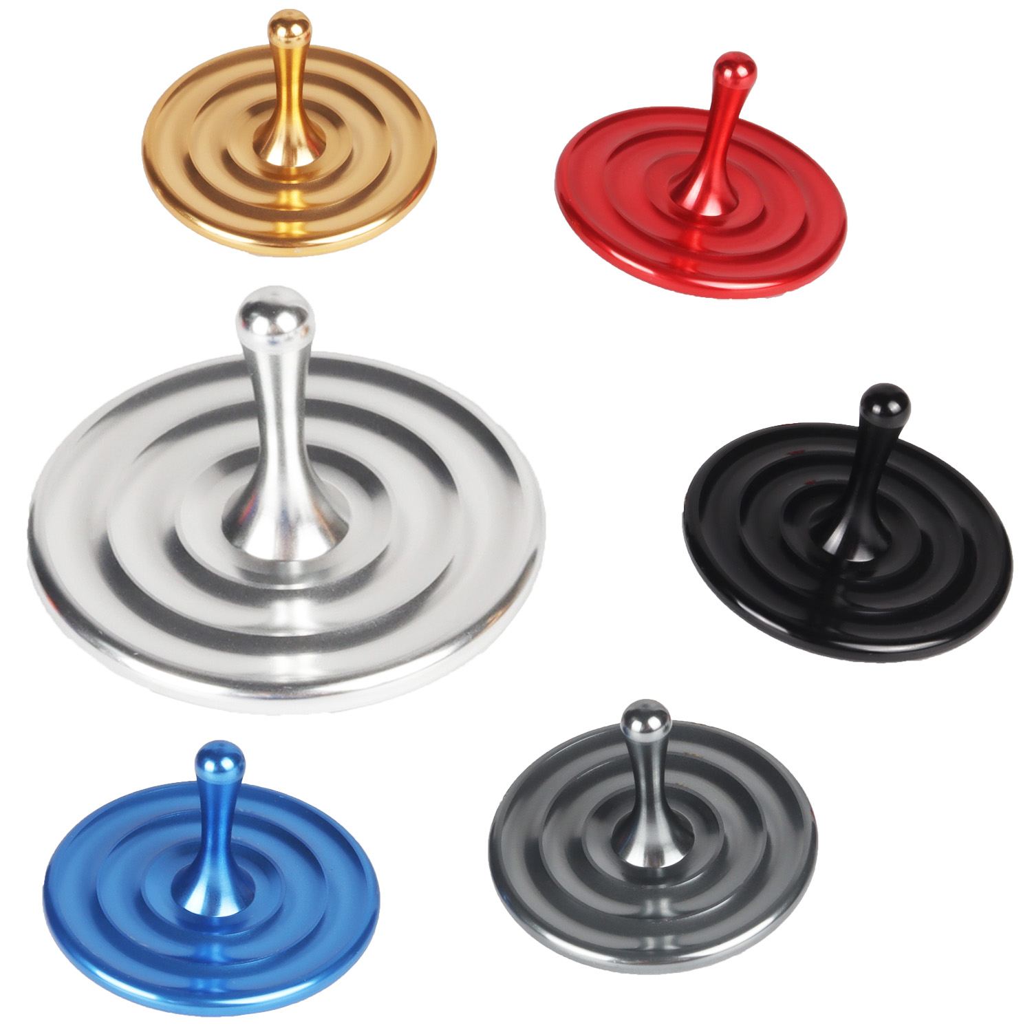 Spin Top Gyro Toy - المعادن الغزل القمم سبيكة الدوران الفضة