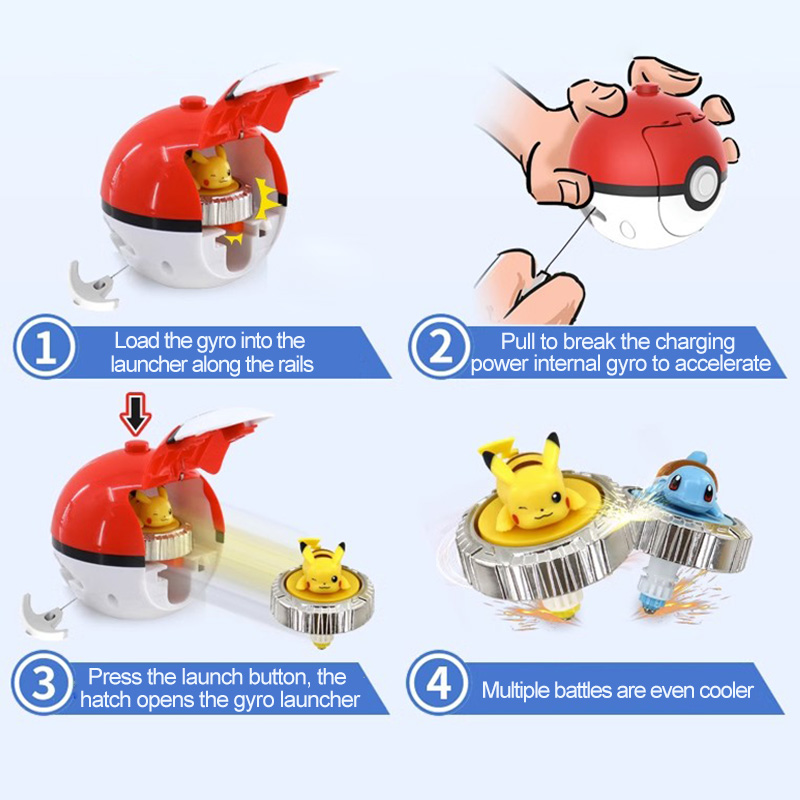 بوكيمون الغزل أعلى لعبة الكرة  - مراجعة Spin Top Gyro Toy وسعره