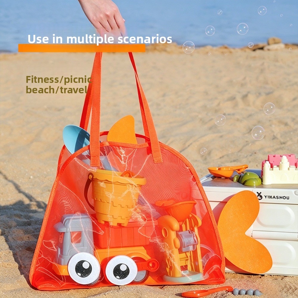 حقائب شاطئ شبكية للأطفال بتصمي - مراجعة Kids Toys Bag وسعره